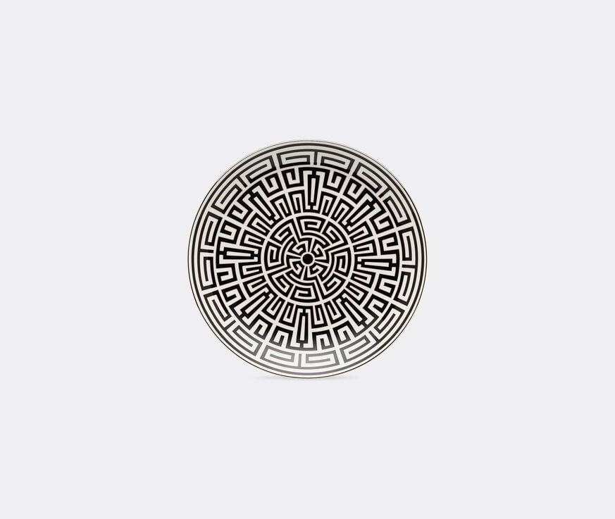 Ginori 1735 'Labirinto' Venezia shape plate, black  RIGI20LAB895BLK