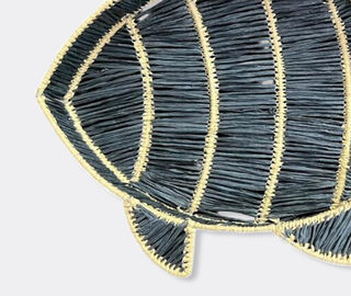Les-Ottomans 'Fish' basket, blue BLUE OTTO26RAF792BLU