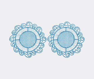 THEMIS Z 'Athenee Peacock' placemat, light blue, set of two MULTICOLOUR THEM24PEA269BLU