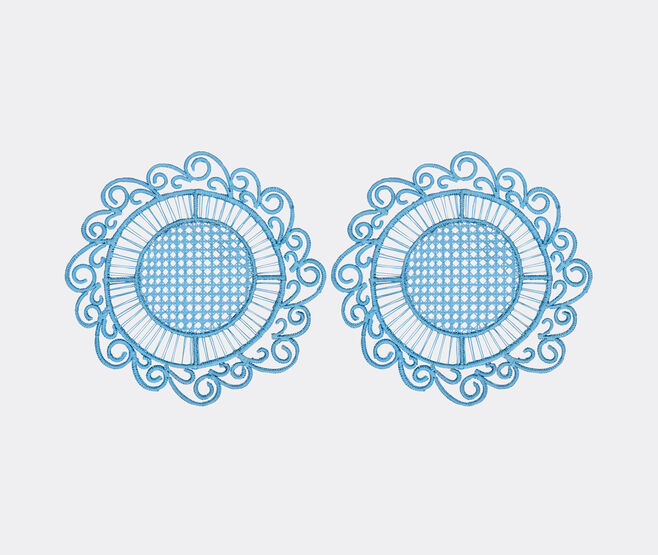 THEMIS Z 'Athenee Peacock' placemat, light blue, set of two MULTICOLOUR THEM24PEA269BLU