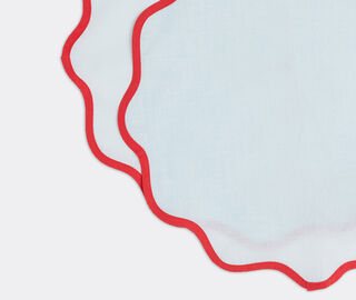 La DoubleJ 'Rainbow Celeste Cloud' tablemat, set of two TURQUOISE LADJ22CLO041LBL