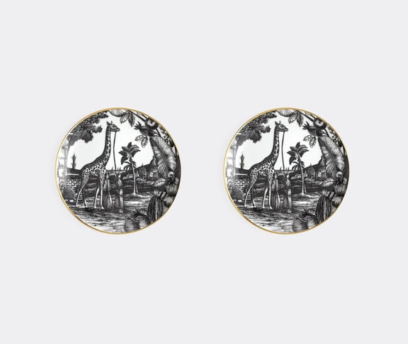 Simone Guidarelli Home 'Sunset Safari' bread plate, set of two, black and white undefined ${masterID}