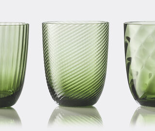 NasonMoretti 'Idra' water glass, set of six, soraya green GREEN NAMO20SOR153GRN