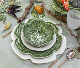 Bordallo Pinheiro &#39;Couve&#39; bowl, set of four GREEN BOPI23COU581GRN