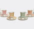 La DoubleJ 'Cubi Mix' espresso cup and saucer, set of six Multicolor LADJ22ESP341MUL
