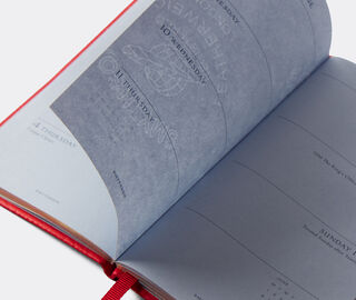 Smythson '2026 Panama' weekly diary with pocket, scarlet red RED SMYT25PAS444RED