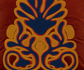 House of Capricorn 'Teles' cushion, orange BURGUNDY HOCA26TEL254BUR