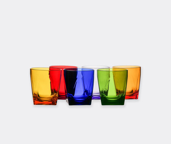VESTA 'Short' tumbler glass, set of six, multicolor MULTICOLOUR VEST25SET196MUL