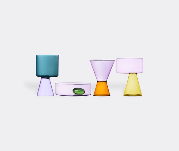 Ichendorf Milano 'Travasi' glasses and small bowl, multicolor, set of four multicolor ICMI23TRA420MUL