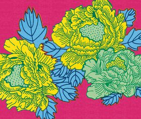 Lisa Corti 'Masonite' round placemat, set of two, kauai fuxia MULTICOLOUR LICO23MAS332MUL