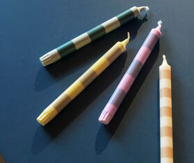Hay 'Stripe Candle' set of four, pastel MULTICOLOUR HAY121STR498MUL