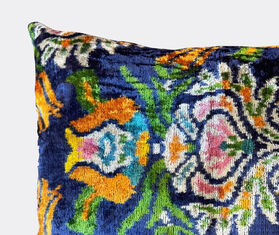 Les-Ottomans Velvet cushion, deep blue and gold MULTICOLOUR OTTO25SIL835MUL