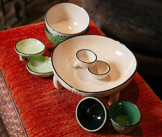 Pomax 'Meet the Kutis' mini bowl, set of two, dark green GREEN POMA26MEE179GRN