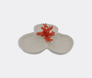 Les-Ottomans 'Coral' starter plate, three shells MULTICOLOUR OTTO23STA316MUL