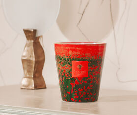 Baobab Collection 'Arty Flowers Poppies' candle, red RED BAOB26SCE437RED