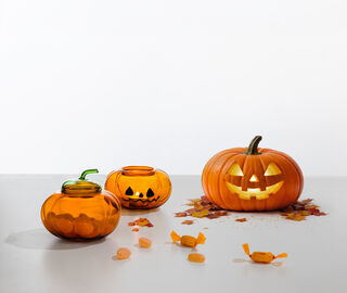 Ichendorf Milano 'Trick or Treat' lidded box, orange and green MULTICOLOUR ICMI26TRI098MUL