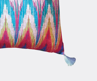 Les-Ottomans Silk cushion, ikat MULTICOLOUR OTTO20SIL351MUL