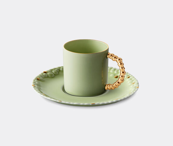 L'Objet 'Haas Mojave' espresso cup and saucer, matcha green LOBJ22HAA132GRN