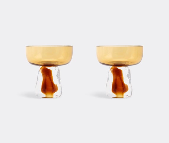 XLBoom 'Gusto Coupe' glass, set of two, small, amber AMBER XLBO26GUS619AMB