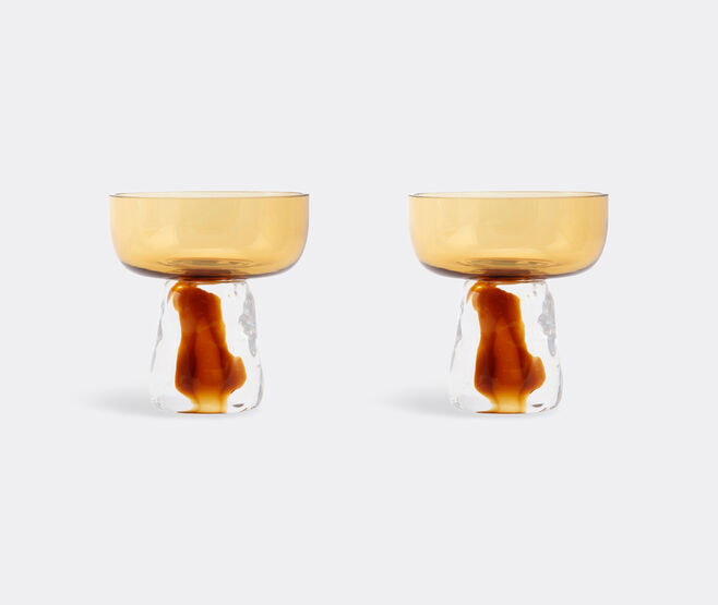 XLBoom 'Gusto Coupe' glass, set of two, small, amber AMBER XLBO26GUS619AMB