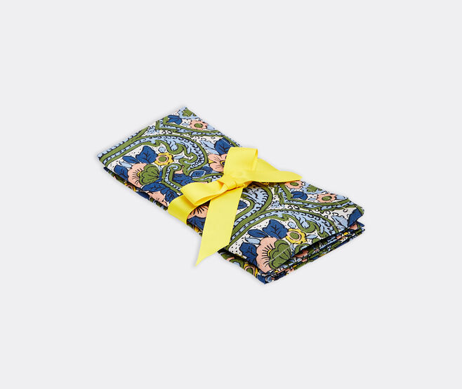 La DoubleJ 'Corte Blue small' large napkin, set of two MULTICOLOUR LADJ23LAR567BLU