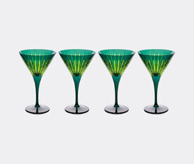 L&#39;Objet &#39;Prism&#39; martini glass, set of four, green GREEN LOBJ24PRI150GRN