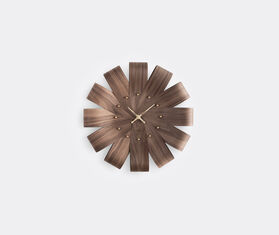 Nomon 'Ciclo' clock, walnut and brass WALNUT NOMO21CIC883BRW