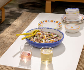 &amp;k Amsterdam &#39;Boavista&#39; salad bowl, blue MULTICOLOUR AMST25SAL890MUL