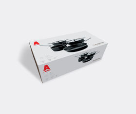 Alessi &#39;Pots&amp;Pans&#39;, set of six BLACK ALES21POT261BLK