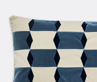 Christina Lundsteen 'Florence' cushion, dusty white, sliver and dark blue MULTICOLOUR CHLU26FLO551MUL