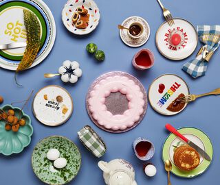 Bitossi Home 'We Are Family' plate, set of six MULTICOLOUR BIHO22SET585MUL