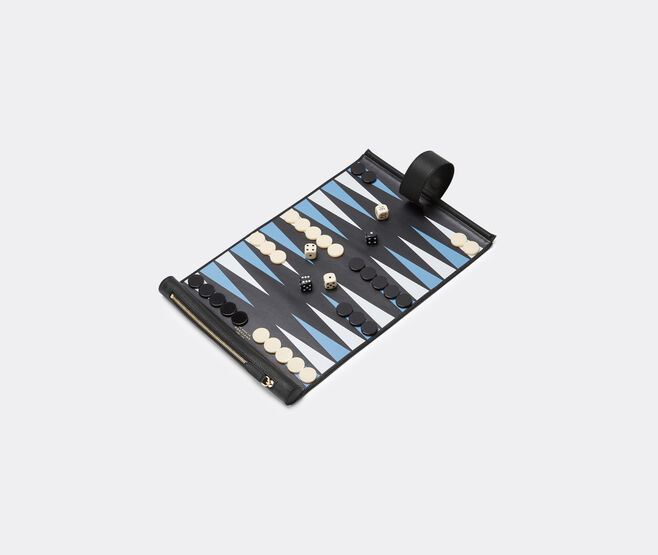 Smythson 'Panama' backgammon roll, black BLACK SMYT23PAN232BLK