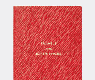 Smythson 'Travels and Experiences' notebook, scarlet red RED SMYT22PAS484RED
