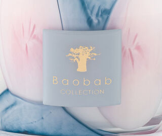 Baobab Collection 'Riviera Leopolda' candle, small, blue and pink MULTICOLOUR BAOB25SCE308MUL
