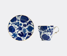 La DoubleJ 'Wildbird big mama' cup and saucer, blue MULTICOLOR LADJ26BIG713MUL