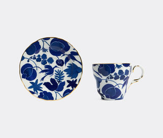 La DoubleJ 'Wildbird big mama' cup and saucer, blue MULTICOLOR LADJ26BIG713MUL
