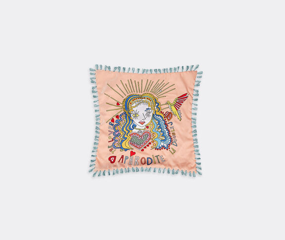 La DoubleJ Velvet Embroidered Cushion pink ${masterID} 2