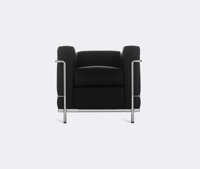 Cassina '2 Fauteuil Grand Confort' petit mod&egrave;le padded armchair, black leather BLACK CASS21PAD428BLK
