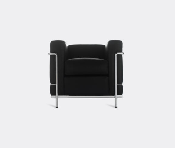 Cassina '2 Fauteuil Grand Confort' petit modèle padded armchair, black leather Black ${masterID}