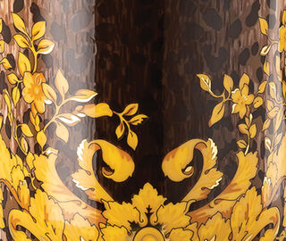 Rosenthal 'Wild Floralia' mug with lid BLACK ROSE23MUG718BLK