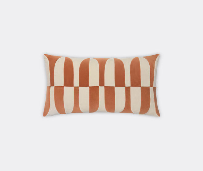 Christina Lundsteen 'Abigail' cushion, light peach and dusty white MULTICOLOUR CHLU25ABI814MUL