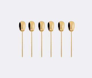 Sambonet '100' moka spoon, set of six, gold GOLD SAMB24GIF033GOL