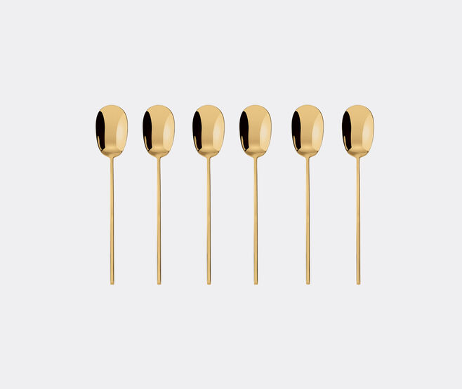Sambonet '100' moka spoon, set of six, gold GOLD SAMB24GIF033GOL