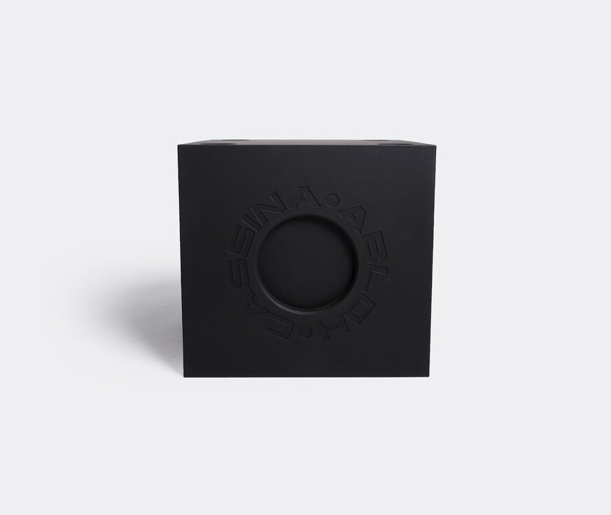 Cassina 'Modular Imagination by Virgil Abloh', matte black modular element with orange feet, cube Black CASS22MOD049BLK