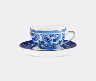 Dolce&amp;Gabbana Casa 'Blu Mediterraneo' espresso cup and saucer MULTICOLOUR DGCA22POR795MUL