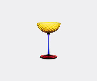Dolce&amp;Gabbana Casa 'Carretto Siciliano' champagne glass, yellow and red YELLOW DGCA22HAN727MUL