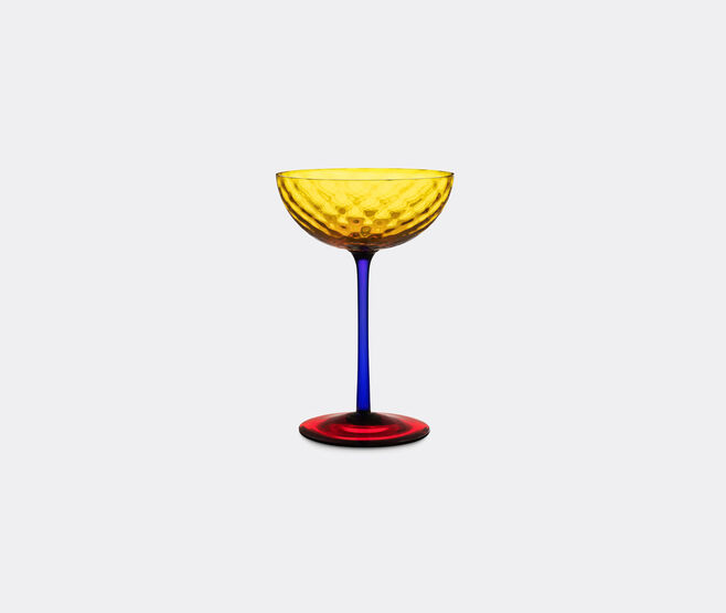 Dolce&Gabbana Casa 'Carretto Siciliano' champagne glass, yellow and red YELLOW DGCA22HAN727MUL