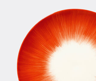 Serax 'D&eacute;' breakfast plate, variation 5, set of two, white and red WHITE SERA24PLA483WHI