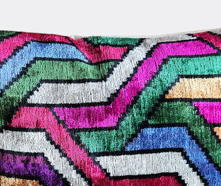 Les-Ottomans Velvet cushion, multicolor MULTICOLOUR OTTO23VEL650MUL