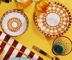 La DoubleJ &#39;Apollo&#39; side plate, set of two, multicolor MULTICOLOUR LADJ24APO410MUL